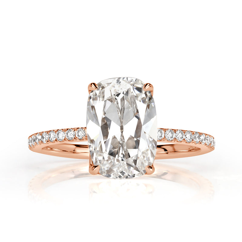 3.31ct Old Mine Cut Diamond Engagement Ring