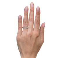 1.05ct French Cut Diamond Wedding Band in 18k White Gold