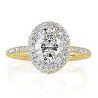 2.18ct Oval Cut Diamond Engagement Ring