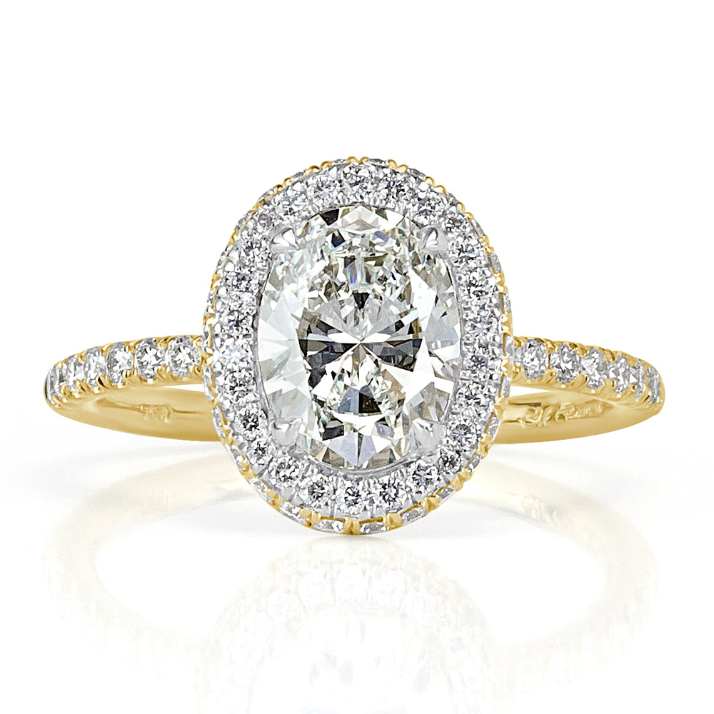 2.18ct Oval Cut Diamond Engagement Ring