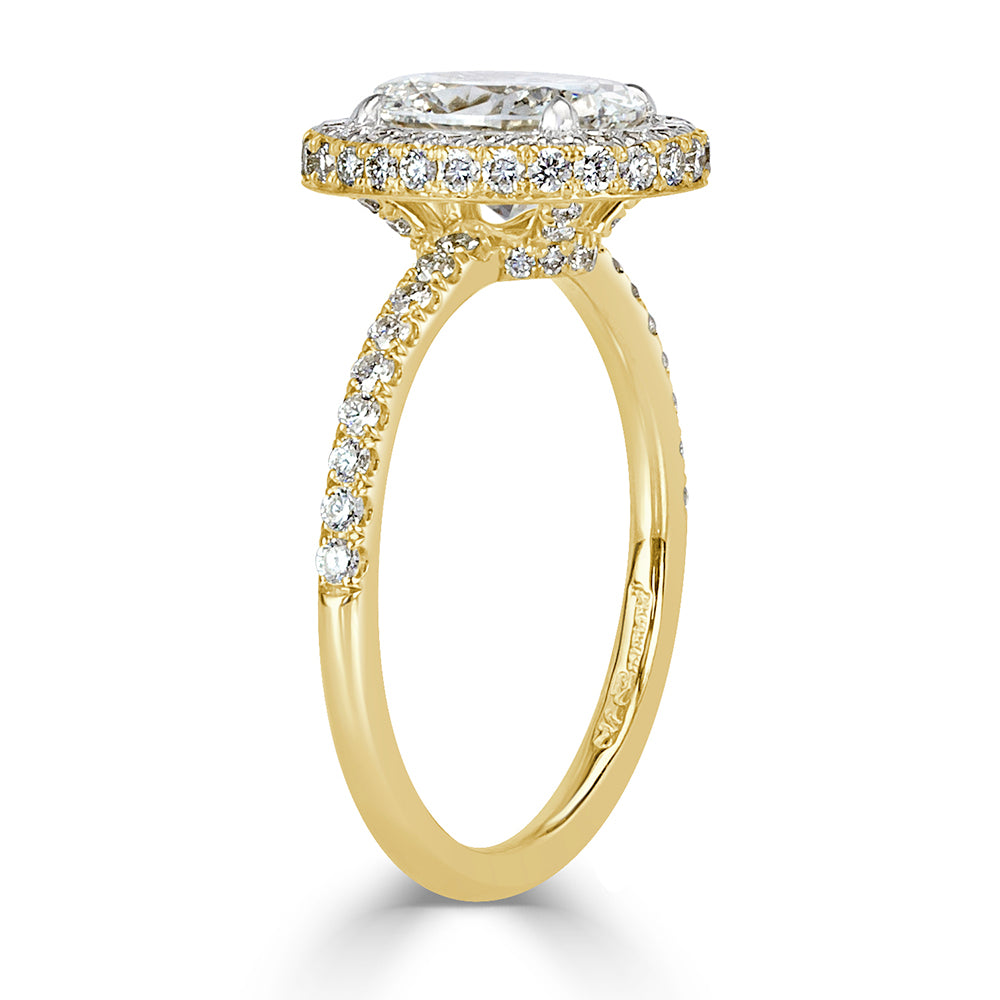 2.18ct Oval Cut Diamond Engagement Ring
