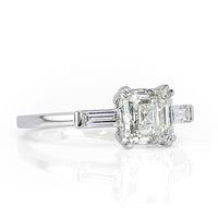 2.00ct Asscher Cut Diamond Three-Stone Diamond Ring