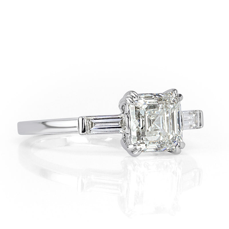 2.00ct Asscher Cut Diamond Three-Stone Diamond Ring
