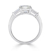 2.00ct Asscher Cut Diamond Three-Stone Diamond Ring