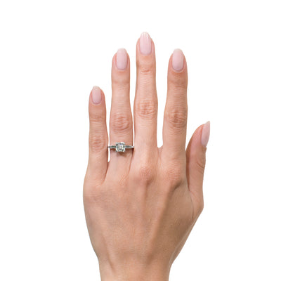 2.00ct Asscher Cut Diamond Three-Stone Diamond Ring