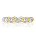 2.60ct Oval Cut Diamond Eternity Band in 18k Yellow Gold