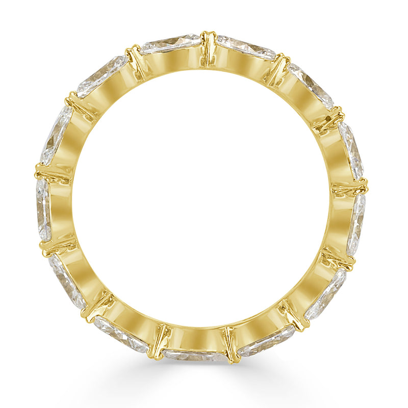 2.60ct Oval Cut Diamond Eternity Band in 18k Yellow Gold