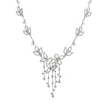6.11ct Fancy Diamond Necklace in 18k White Gold in 16.5'