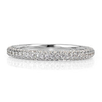 0.60ct Round Brilliant Cut Diamond Wedding Band in 18k White Gold