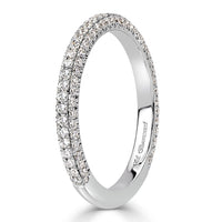 0.60ct Round Brilliant Cut Diamond Wedding Band in 18k White Gold