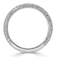 0.60ct Round Brilliant Cut Diamond Wedding Band in 18k White Gold