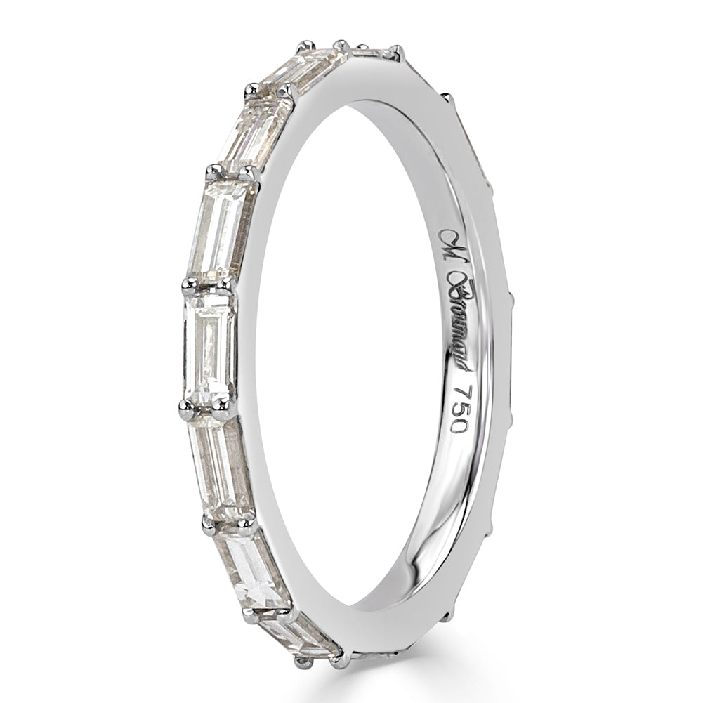1.50ct Baguette Cut Diamond Eternity Band in 18k White Gold