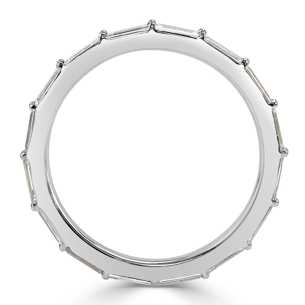1.50ct Baguette Cut Diamond Eternity Band in 18k White Gold