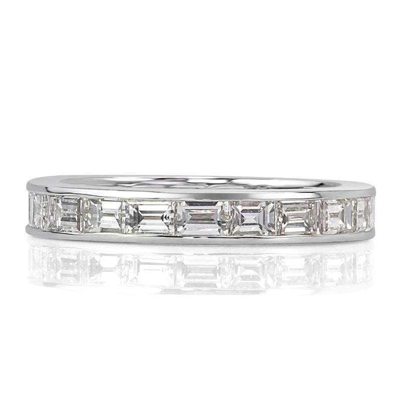 2.10ct Baguette Cut Diamond Eternity Band in 18k White Gold