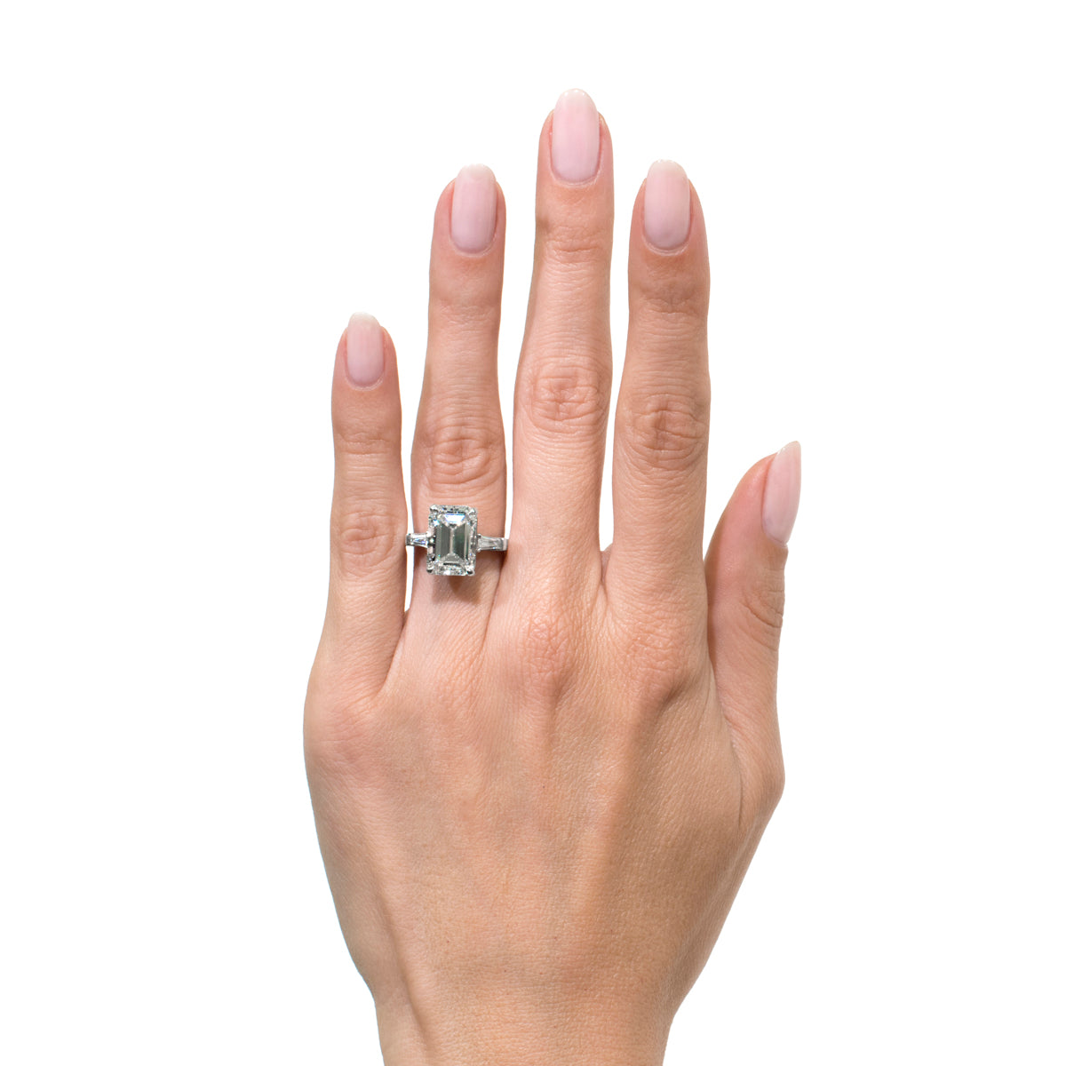 5.89ct Emerald Cut Diamond Engagement Ring