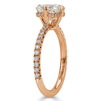 2.09ct Asscher Cut Diamond Engagement Ring