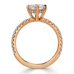 2.09ct Asscher Cut Diamond Engagement Ring