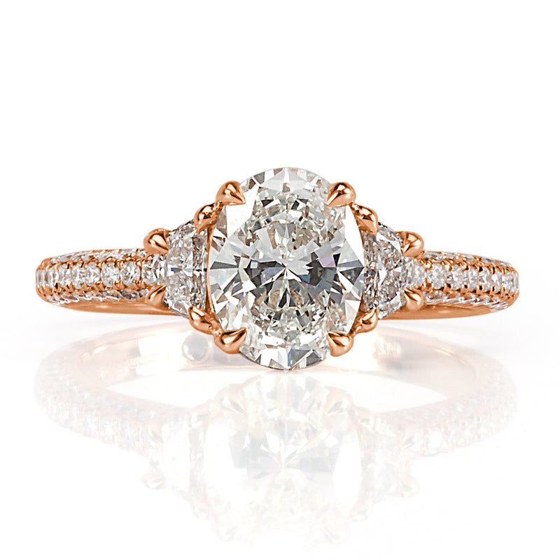 1.90ct Oval Cut Diamond Engagement Ring