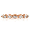 0.65ct Marquise Cut Diamond Wedding Band in 18k Rose Gold