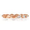 0.65ct Marquise Cut Diamond Wedding Band in 18k Rose Gold