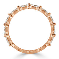 0.65ct Marquise Cut Diamond Wedding Band in 18k Rose Gold