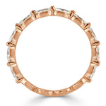 0.65ct Marquise Cut Diamond Wedding Band in 18k Rose Gold
