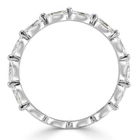 0.65ct Marquise Cut Diamond Wedding Band in 18k White Gold