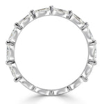 0.65ct Marquise Cut Diamond Wedding Band in 18k White Gold