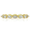 0.65ct Marquise Cut Diamond Wedding Band in 18k Yellow Gold