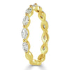 0.65ct Marquise Cut Diamond Wedding Band in 18k Yellow Gold