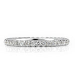 0.30ct Round Brilliant Cut Diamond Twisted Rope Wedding Band in 18k White Gold