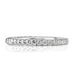 0.30ct Round Brilliant Cut Diamond Twisted Rope Wedding Band in 18k White Gold