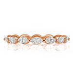 0.90ct Marquise Cut Diamond Eternity Band in 18k Rose Gold