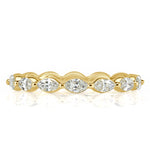 0.90ct Marquise Cut Diamond Eternity Band in 18k Yellow Gold