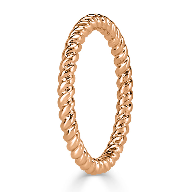 Twisted Rope Wedding Band in Rose Gold