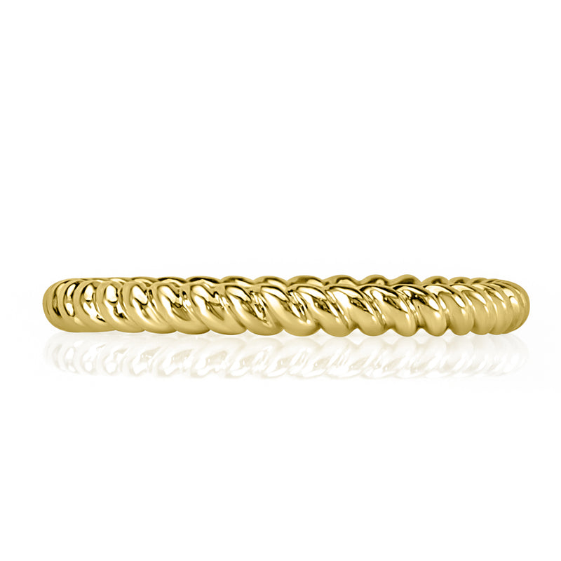 Twisted Rope Wedding Band in 18k Yellow Gold