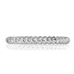 Twisted Rope Wedding Band in Platinum
