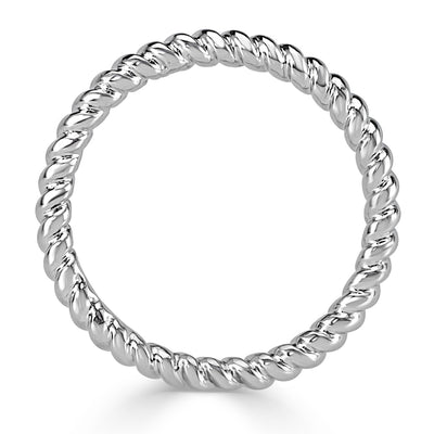 Twisted Rope Wedding Band in Platinum