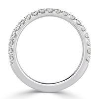 0.45ct Round Brilliant Cut Diamond Wedding Band in 18K White Gold