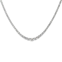 11.75ct Round Brilliant Cut Diamond Necklace in 14k White Gold in 17'
