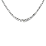 11.75ct Round Brilliant Cut Diamond Necklace in 14k White Gold in 17'