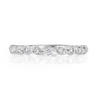 0.14ct Round Brilliant Cut Diamond Wedding Band in Platinum