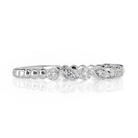 0.14ct Round Brilliant Cut Diamond Wedding Band in Platinum