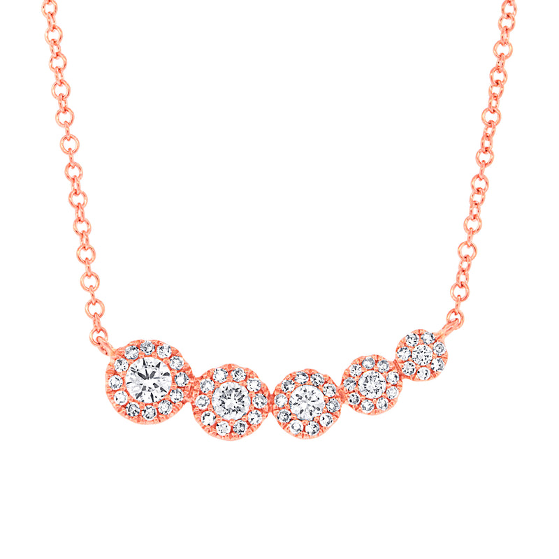 0.32ct Diamond Necklace in 14k Rose Gold
