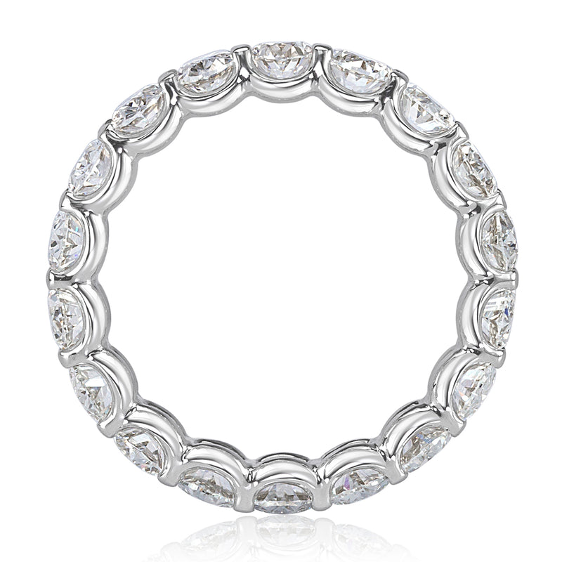 4.60ct Oval Cut Diamond Eternity Band in 18k White Gold