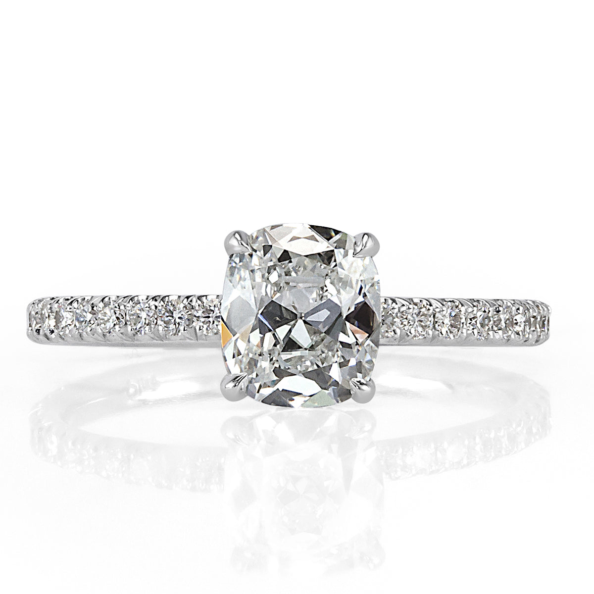 1.43ct Old Mine Cut Diamond Engagement Ring