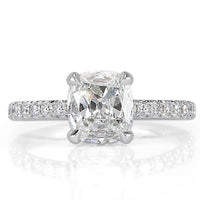 1.83ct Old Mine Cut Diamond Engagement Ring