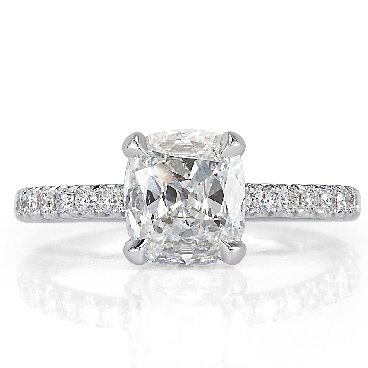 1.83ct Old Mine Cut Diamond Engagement Ring