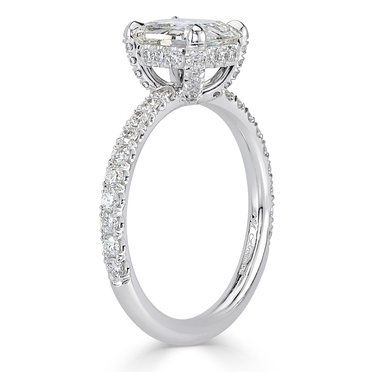 1.83ct Old Mine Cut Diamond Engagement Ring