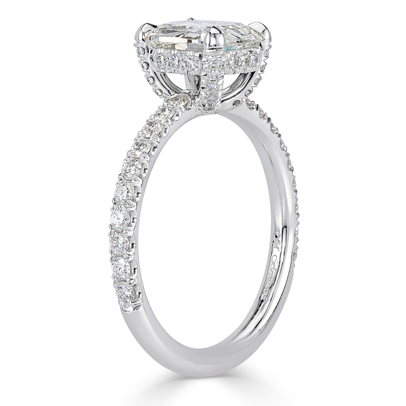 1.83ct Old Mine Cut Diamond Engagement Ring